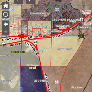 72 acre parcel of Commercial real estate for sale at corner of state hwy 65 S and hwy 210